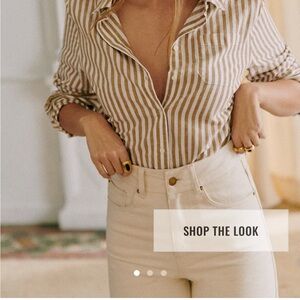 Sezane Tomboy in Tan and White